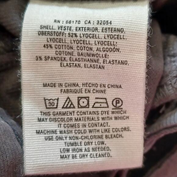 Anthropologie Button Leg Utility Pant Size 29 Black Soft Lyocell Blend Twill NEW - Picture 10 of 11